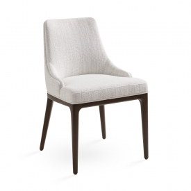 Everett Dining Chair: Ivory Linen